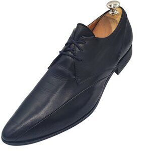 Italy Jo Ghost Men's size 8 Black Calf Leather Lace up Oxford  Dress Shoes 41